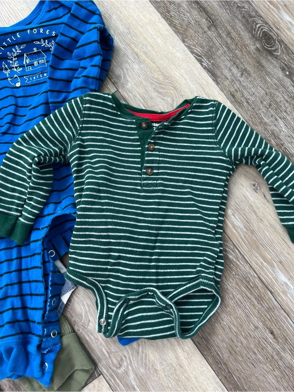 Bundle baby boy long sleeve polo rompers